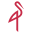 minio logo, a minimalist drawing in red of a crane